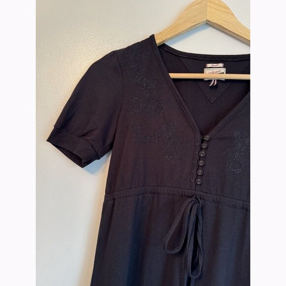 Vtg Tommy Hilfiger Heritage Y2K Dress Small Black Embroidered Preppy 90s Grunge - Picture 4 of 10